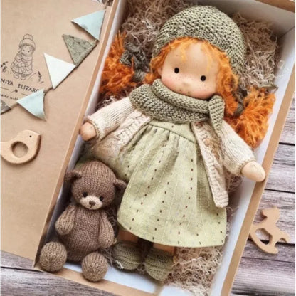 Cute Soft Plush Toys Waldorf Handmade  Cute Cotton Stuffed Plush Doll Packaging Dolls Fabricchanging Box Best Children Birthda 26