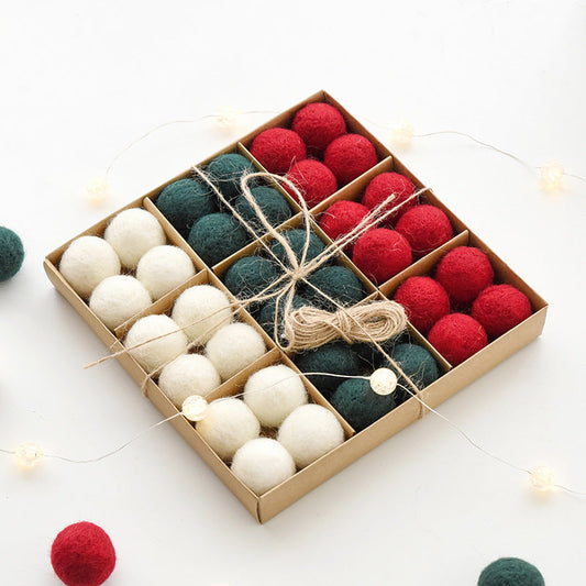 DIY Filz Schneebälle 3 cm – Weiche Wollfilz Kugeln für Weihnachtsbaum und Tischdekoration 0