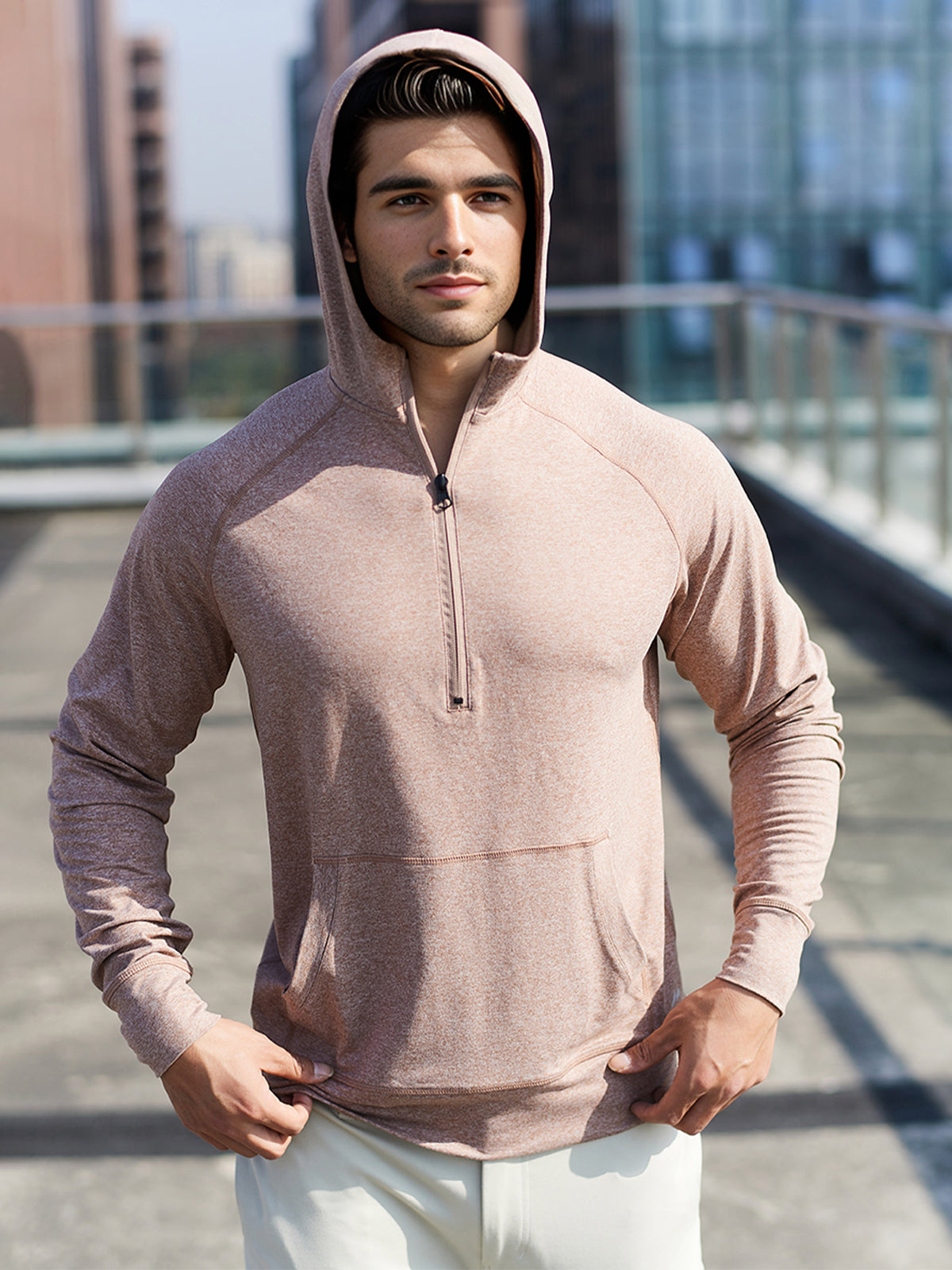 Herren Hoodie Atmungsaktiv Leicht Mit Kapuze Sweatshirt für Training und Freizeit-5