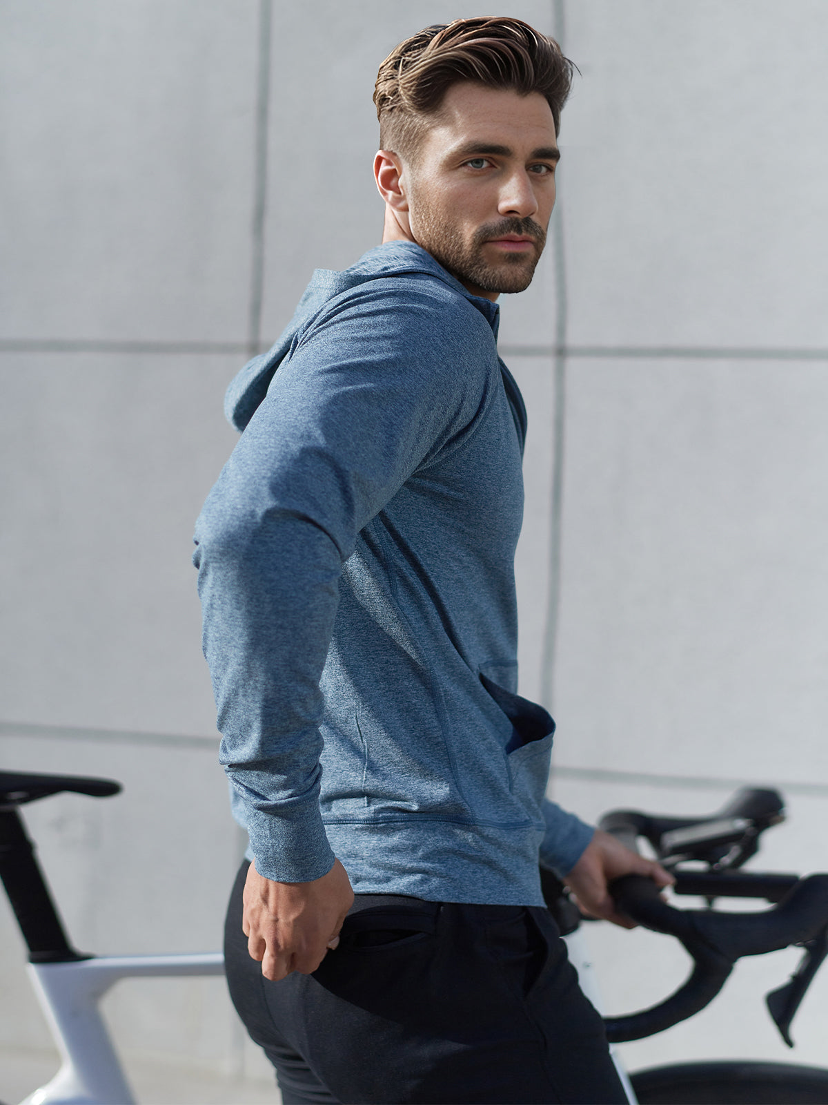 Herren Hoodie Atmungsaktiv Leicht Mit Kapuze Sweatshirt für Training und Freizeit-6