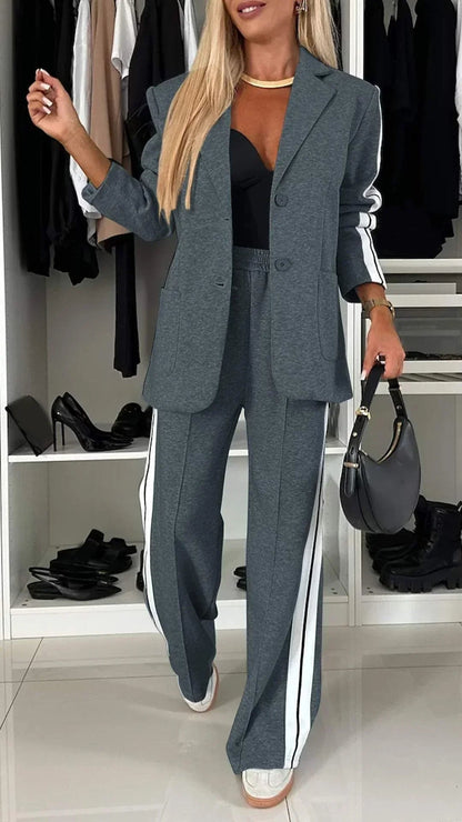 Damen-Hosenanzug mit Kontraststreifen | Elegant | Vielseitig und Modern 4