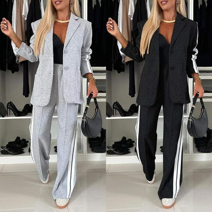 Damen-Hosenanzug mit Kontraststreifen | Elegant | Vielseitig und Modern 7