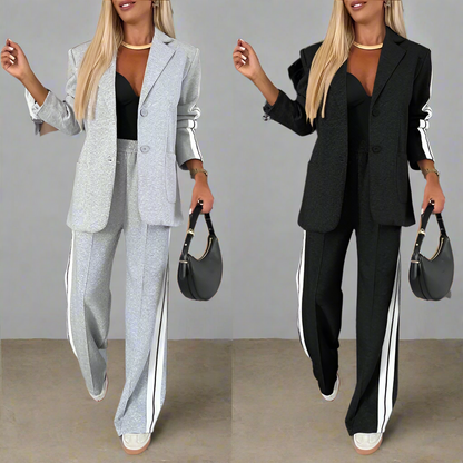 Damen-Hosenanzug mit Kontraststreifen | Elegant | Vielseitig und Modern 8