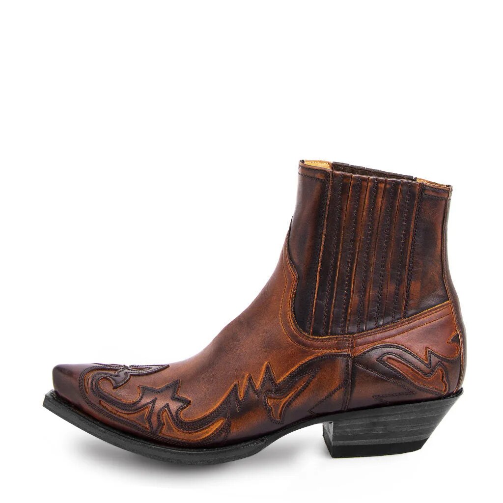 Damen Cowboy-Stiefel aus Leder mit Exklusiver Stickerei – Stilvolle Boots für Komfort und Eleganz 1