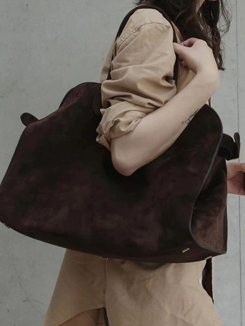 Damen Handtasche Groß Vegan Leder Elegantes Design 38 x 28 x 23 cm 4