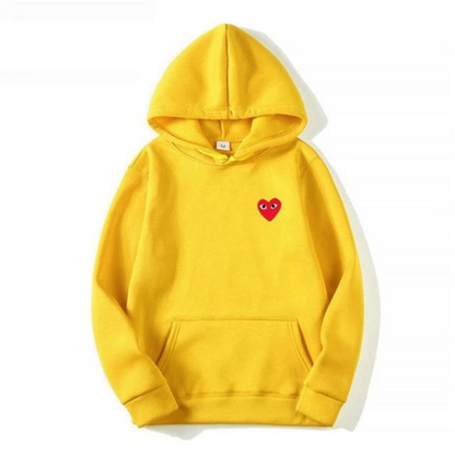 Damen Kapuzenpullover Herzmotiv Bequem Modernes Design 8