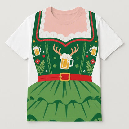 Damen Oktoberfest Dirndl Grafik T-Shirt 7