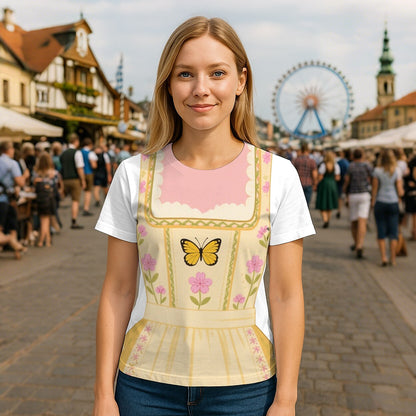 Damen Oktoberfest Dirndl Grafik T-Shirt 8