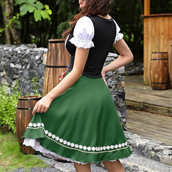 Damen Oktoberfest Dirndlkleid Kostüm mit Bluse 1