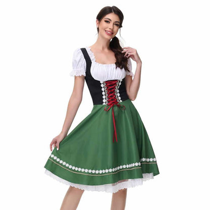 Damen Oktoberfest Dirndlkleid Kostüm mit Bluse 4