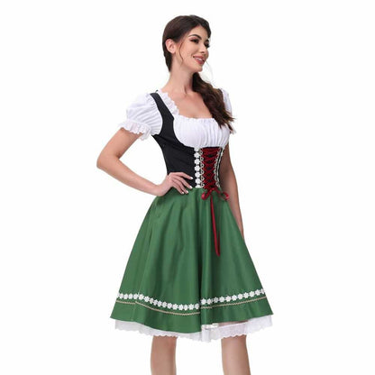 Damen Oktoberfest Dirndlkleid Kostüm mit Bluse 5