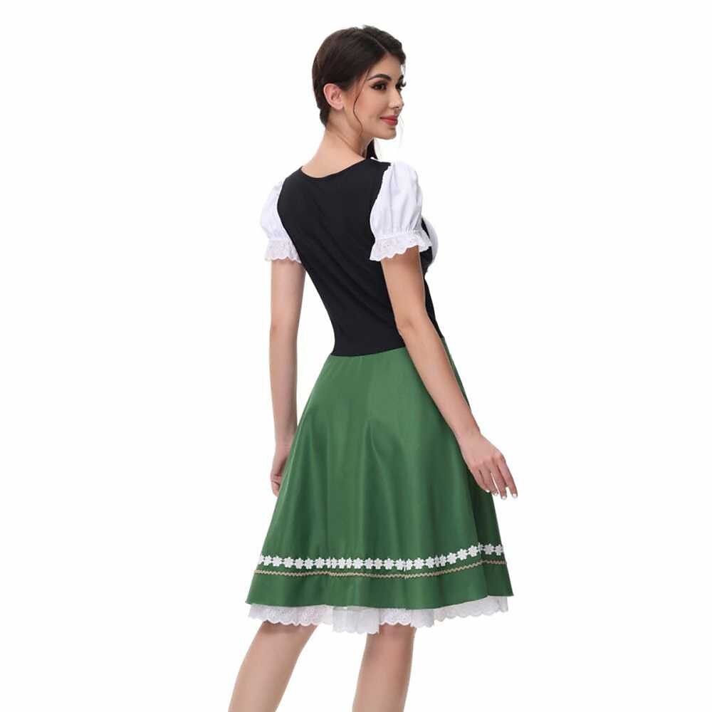 Damen Oktoberfest Dirndlkleid Kostüm mit Bluse 8