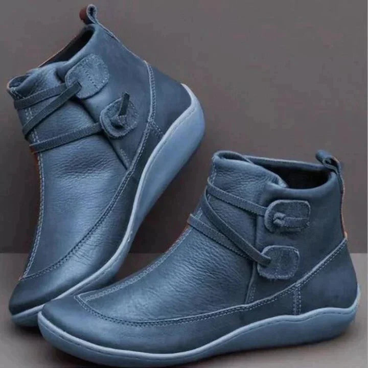 Damen Orthopädische Stiefel Braun Wasserdicht Leder 2