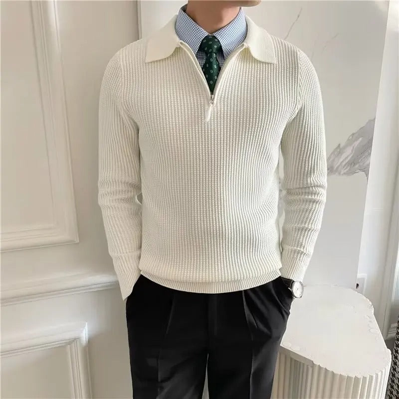 Damen Pullover Halb-Reißverschluss Weich Atmungsaktiv Warm Strickstoff 2