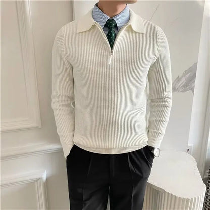Damen Pullover Halb-Reißverschluss Weich Atmungsaktiv Warm Strickstoff 2