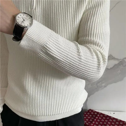 Damen Pullover Halb-Reißverschluss Weich Atmungsaktiv Warm Strickstoff 6
