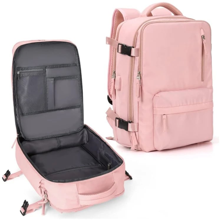 Damen Rucksack Wasserfest Groß Mit USB-Anschluss Für Wandern Und Reisen Nylon 35L 11
