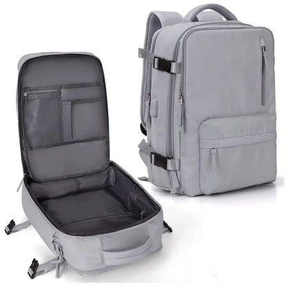Damen Rucksack Wasserfest Groß Mit USB-Anschluss Für Wandern Und Reisen Nylon 35L 12