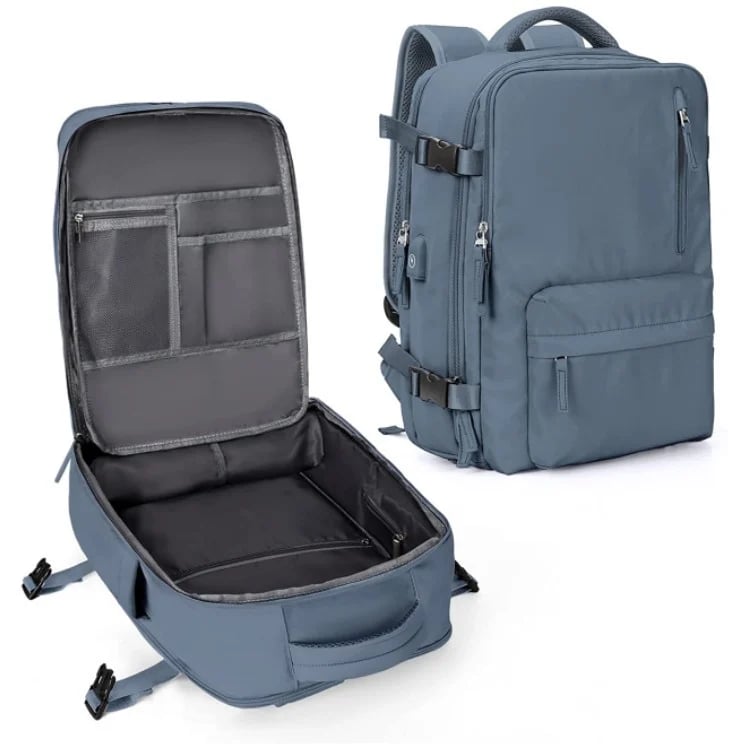 Damen Rucksack Wasserfest Groß Mit USB-Anschluss Für Wandern Und Reisen Nylon 35L 13