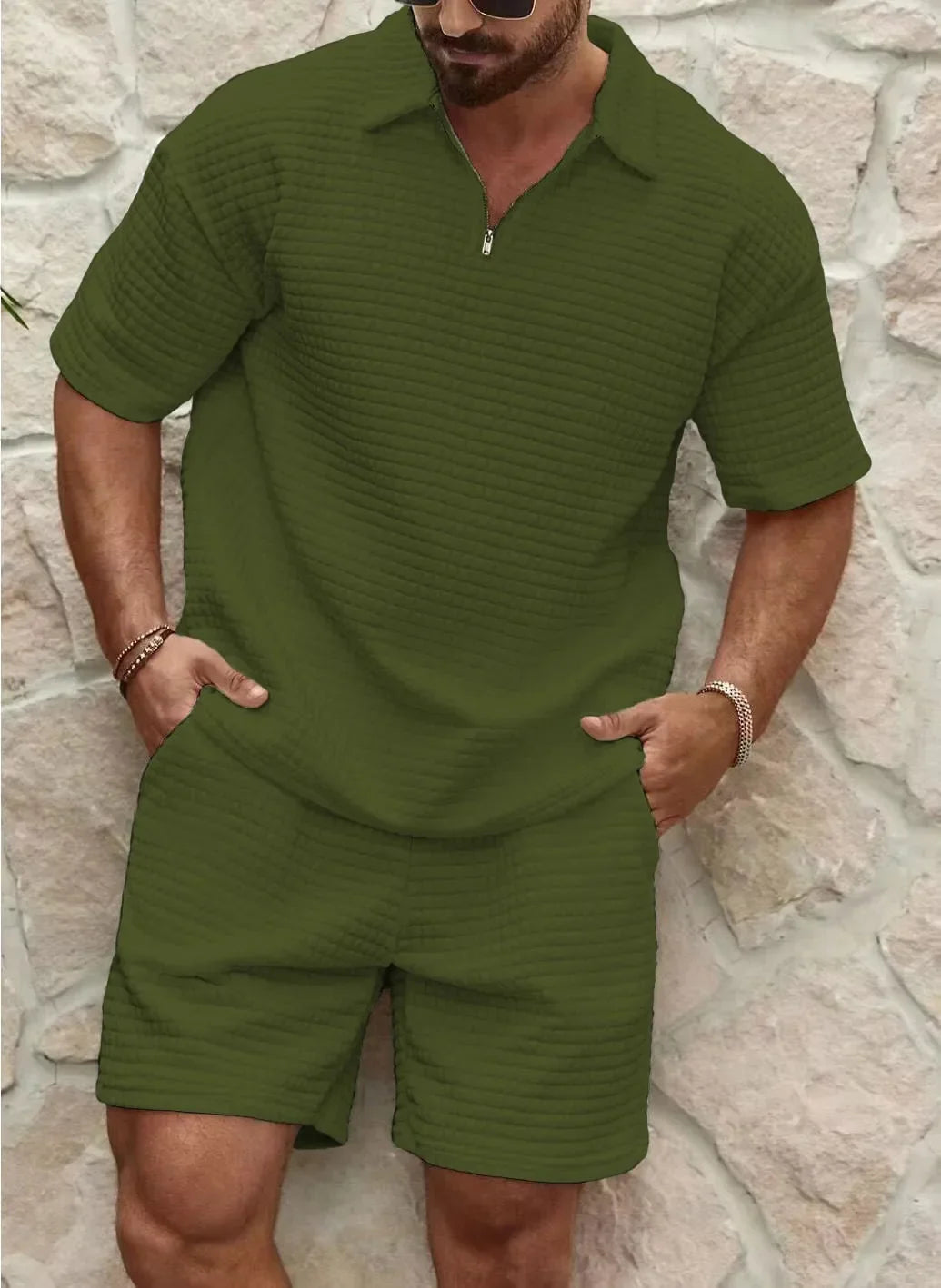 Damen Set Atmungsaktiv Elegant Baumwolle Sommeroutfit 10