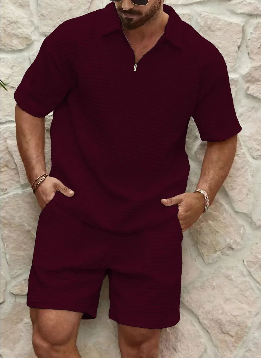 Damen Set Atmungsaktiv Elegant Baumwolle Sommeroutfit 5