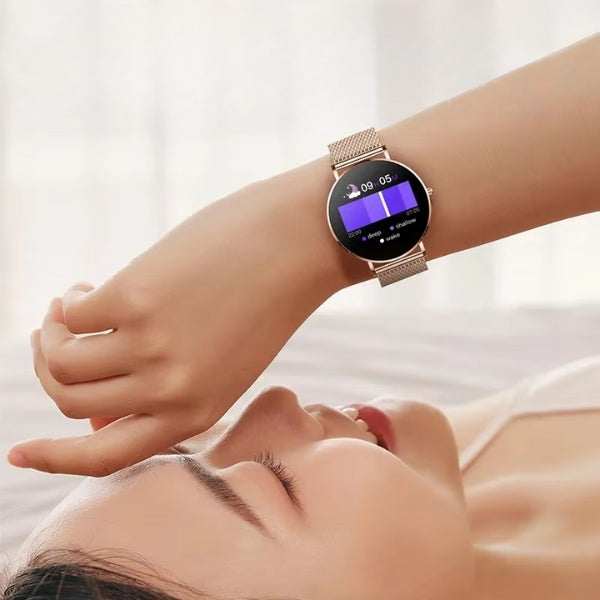 Damen Smartwatch AMOLED Display Sportuhr Wasserdicht 6,8 mm Fitnessuhr für Aktive 2