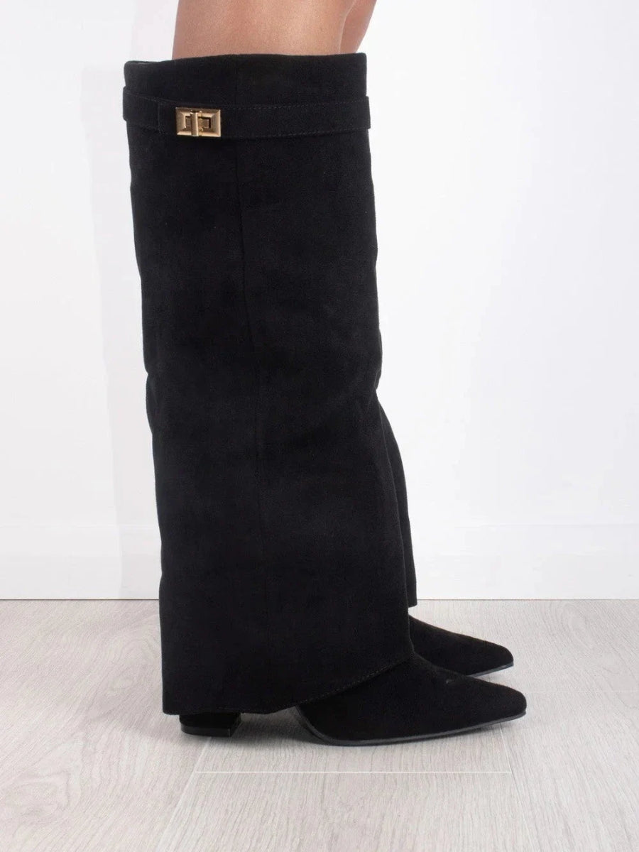 Damen Stiefel Kniehoch Elegantes Design Schwarze Stiefel Hochwertiges Material 3