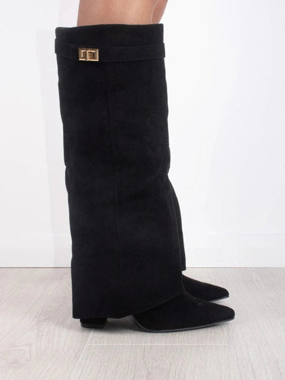 Damen Stiefel Kniehoch Elegantes Design Schwarze Stiefel Hochwertiges Material 3