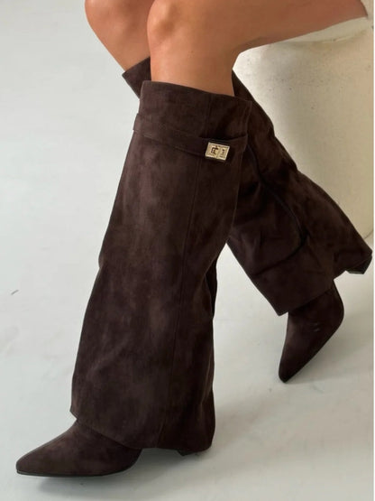 Damen Stiefel Kniehoch Elegantes Design Schwarze Stiefel Hochwertiges Material 8
