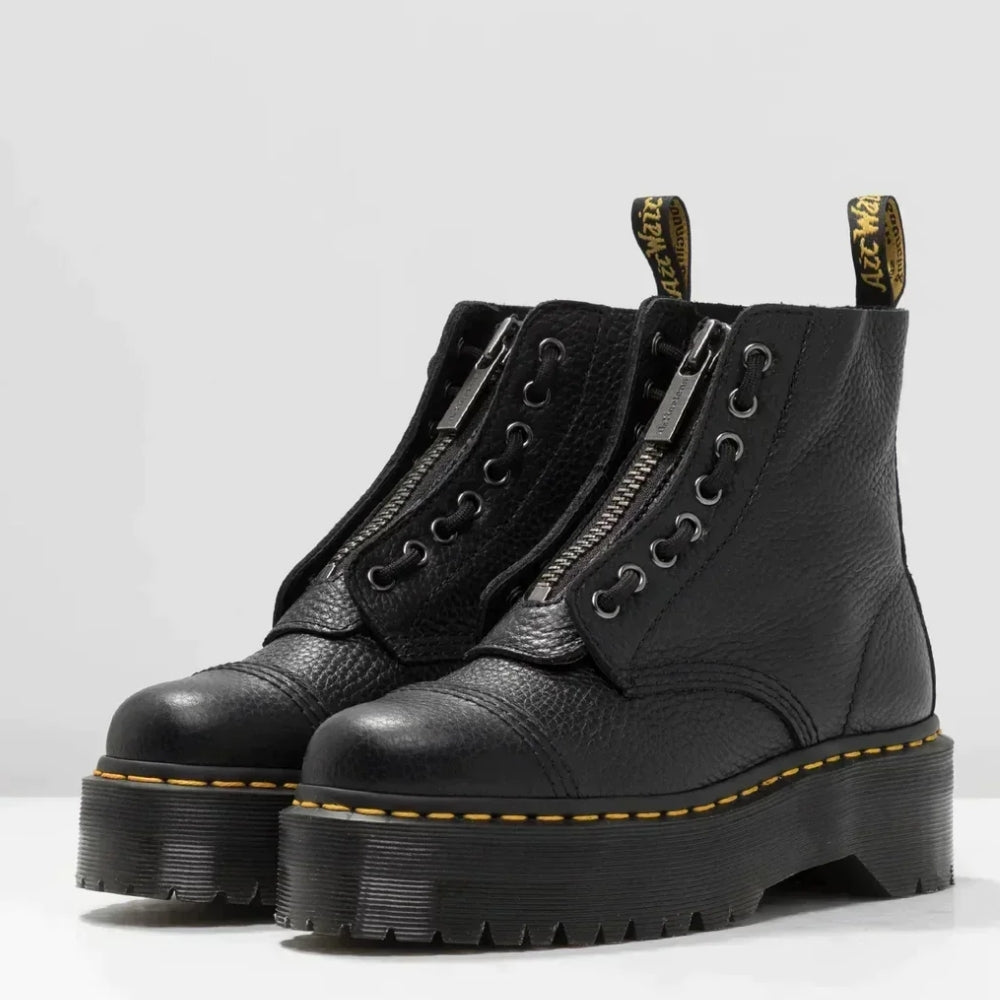 Damen Stiefeletten Schwarz Elegantes Design Langlebiges Leder 0