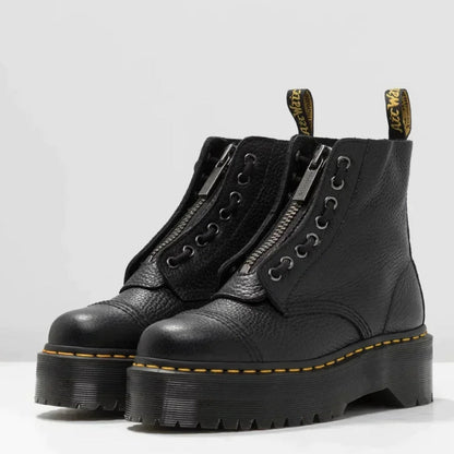 Damen Stiefeletten Schwarz Elegantes Design Langlebiges Leder 0