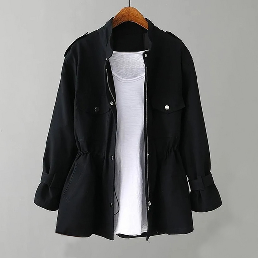 Damen Trenchcoat mit Pattentasche und Reißverschlussleiste 0