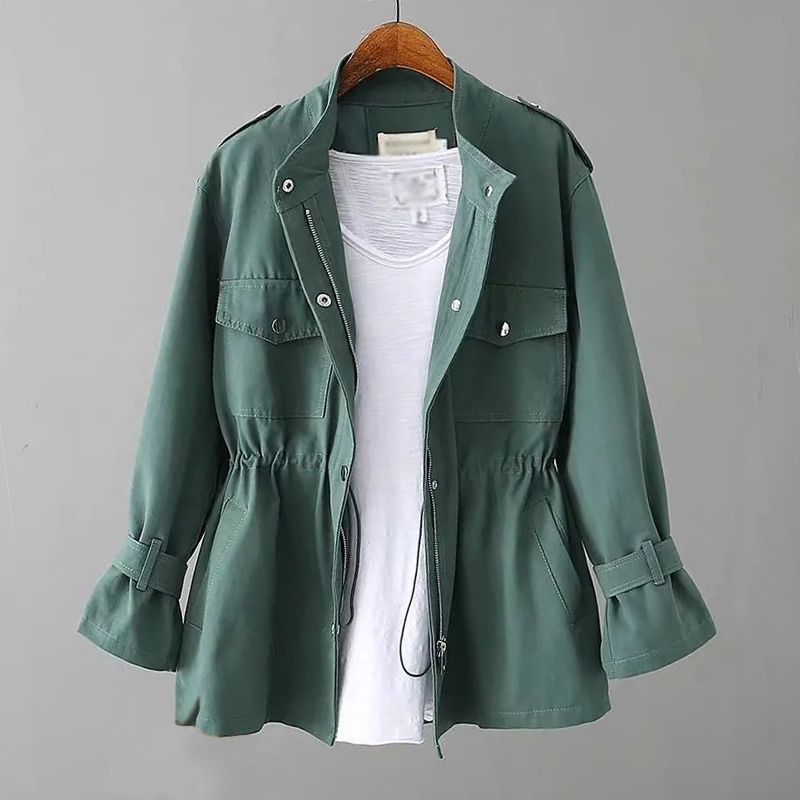Damen Trenchcoat mit Pattentasche und Reißverschlussleiste 2