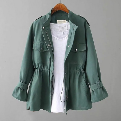 Damen Trenchcoat mit Pattentasche und Reißverschlussleiste 2