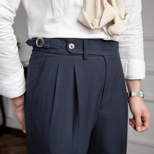 Damen Vintage Hohe Taille Hose Retro Stil Atmungsaktives Material 0