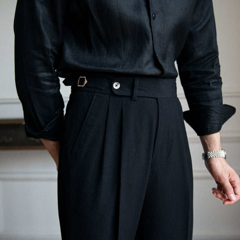 Damen Vintage Hohe Taille Hose Retro Stil Atmungsaktives Material 5