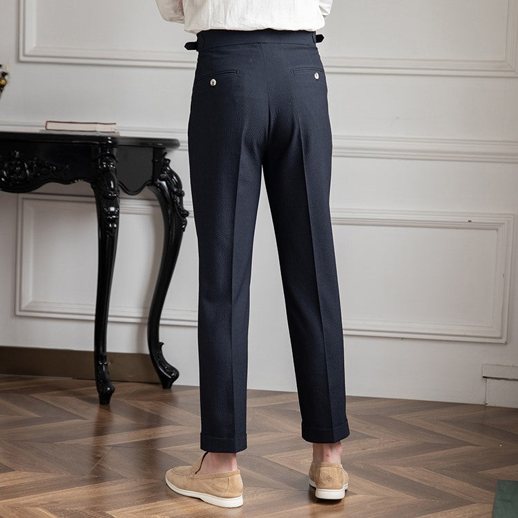 Damen Vintage Hohe Taille Hose Retro Stil Atmungsaktives Material 6
