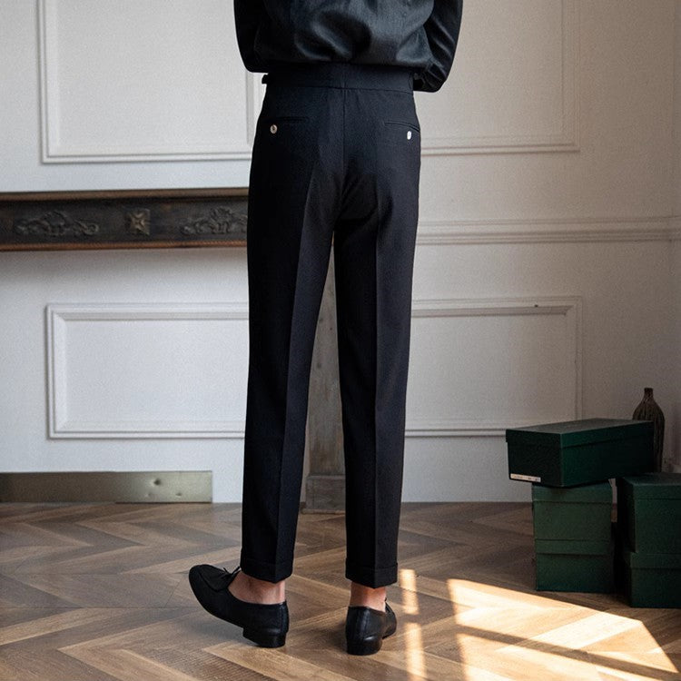 Damen Vintage Hohe Taille Hose Retro Stil Atmungsaktives Material 8
