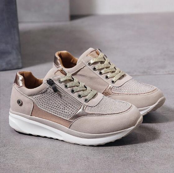 Damen Wanderschuhe Ergonomisch Suède Atmungsaktiv Rutschfeste Sohle 1