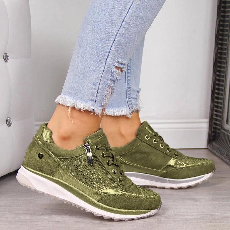 Damen Wanderschuhe Ergonomisch Suède Atmungsaktiv Rutschfeste Sohle 3