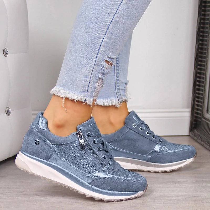 Damen Wanderschuhe Ergonomisch Suède Atmungsaktiv Rutschfeste Sohle 4