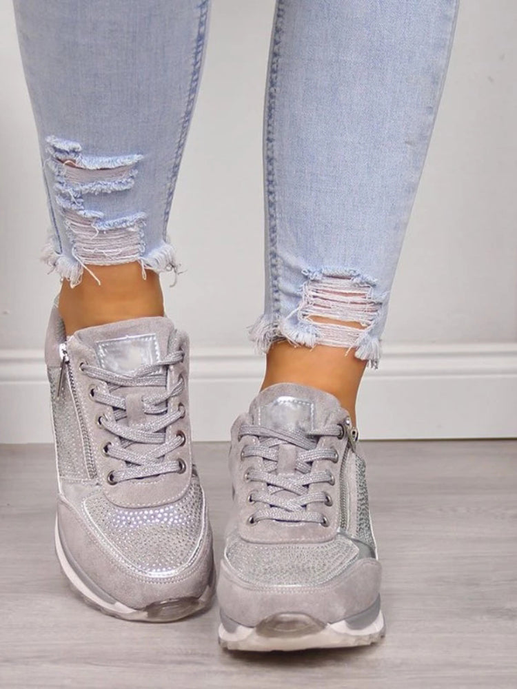 Damen Wanderschuhe Ergonomisch Suède Atmungsaktiv Rutschfeste Sohle 5
