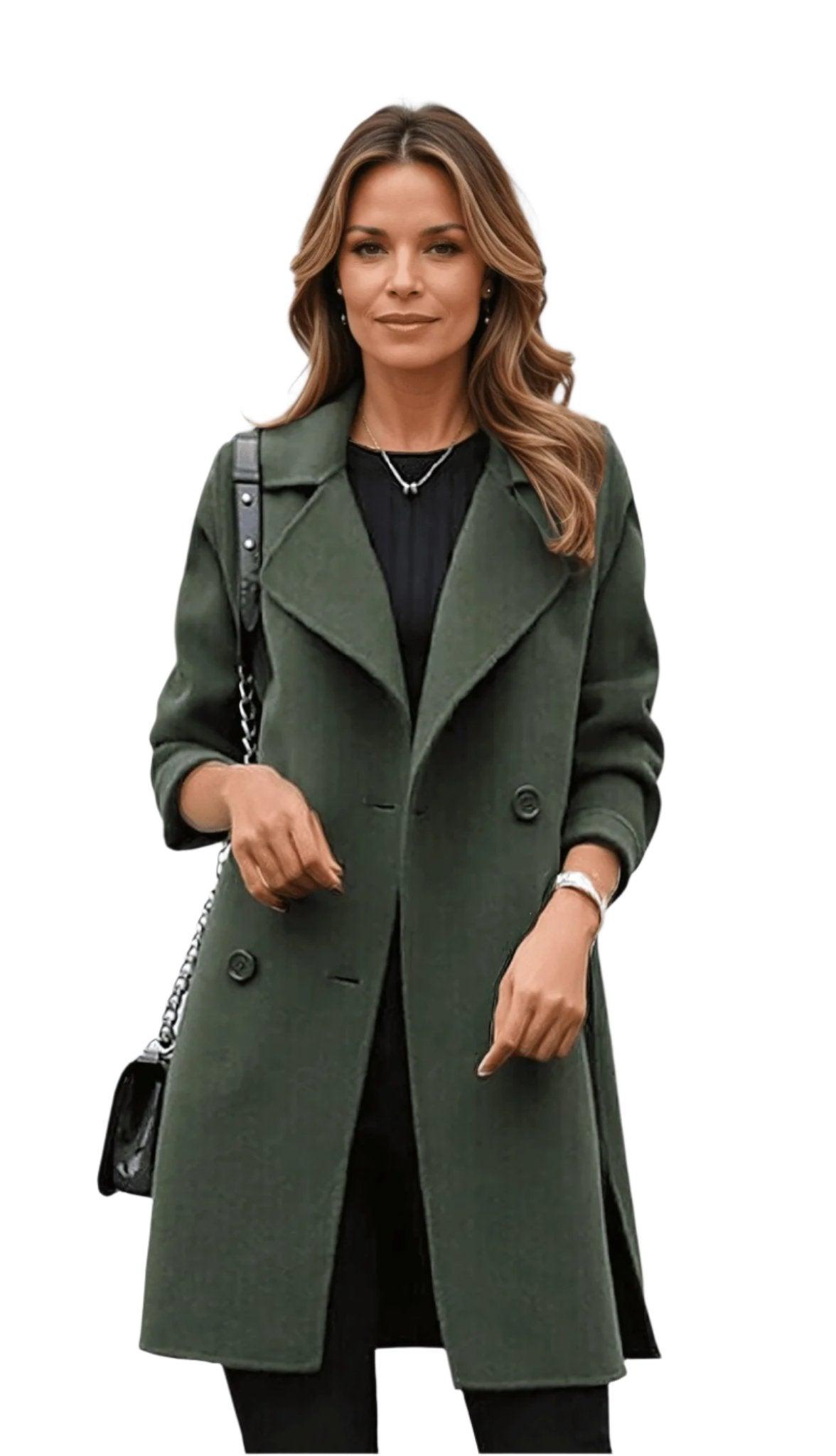 Daphne | Eleganter schwarzer Trenchcoat für Damen – Zeitloser Winter-Style 1