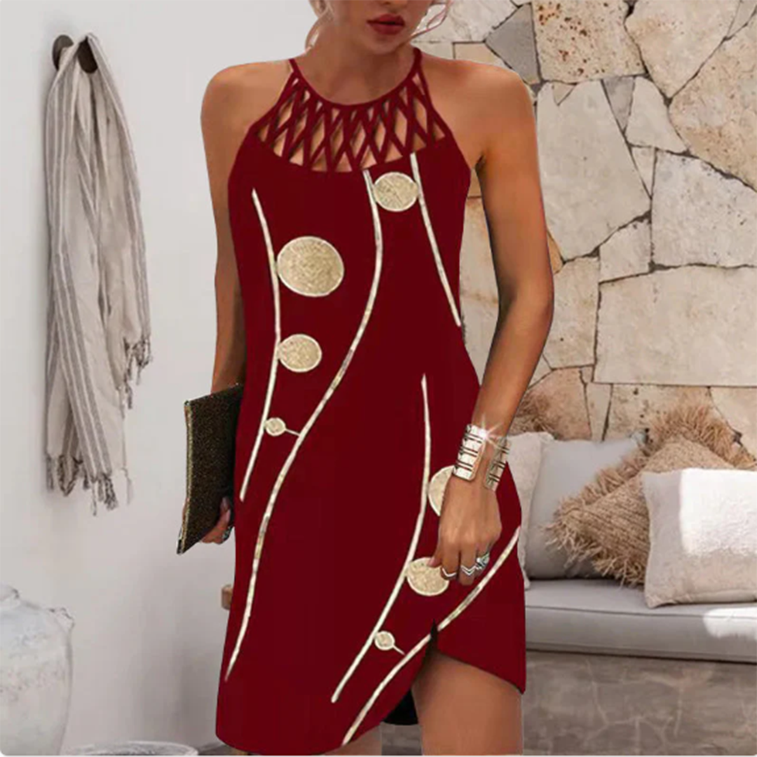 Elegantes A-Linien Damenkleid Mit Elastischem Taillenbund Für Hochzeitsgast & Festliche Anlässe-3
