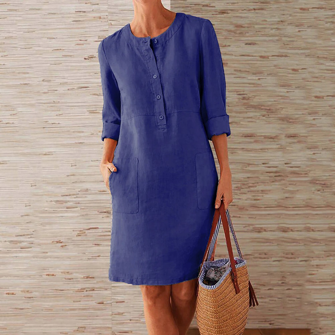 ELISA - Bequemes Sommerkleid Damen aus Nachhaltigem Polyester, Lang und Atmungsaktiv-5