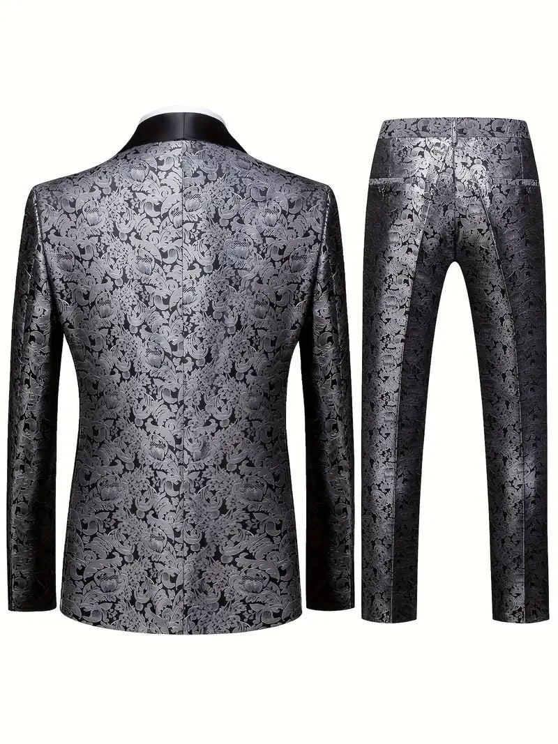 Elegantes 3-Teiliges Herren-Anzug-Set Aus Hochwertiger Wolle Für Sommeranlässe-2