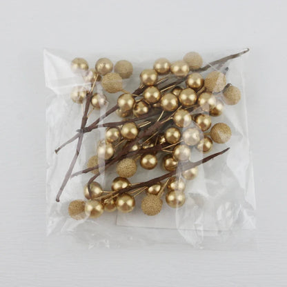 Dekorative Yangmei Beeren Set 10 Stück Schaumstoff Gold für Festliche Dekoration 5