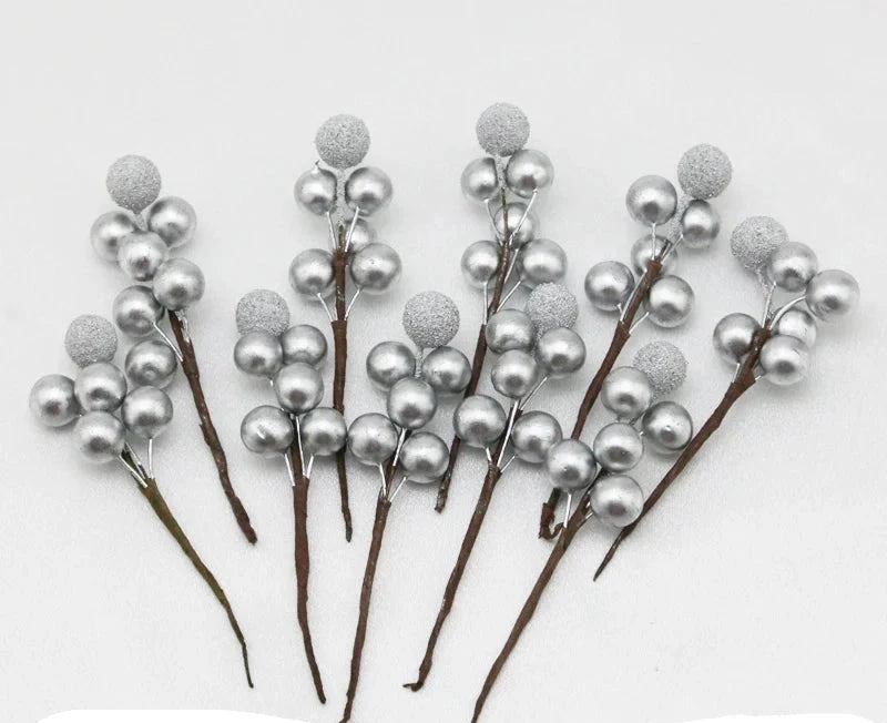 Dekorative Yangmei Beeren Set 10 Stück Schaumstoff Gold für Festliche Dekoration 7