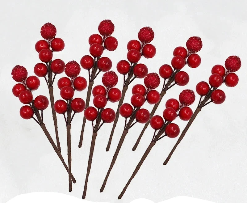 Dekorative Yangmei Beeren Set 10 Stück Schaumstoff Gold für Festliche Dekoration 8