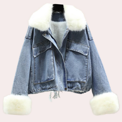 Delilah | Moderne Denim-Daunen-Winterjacke für Damen 2